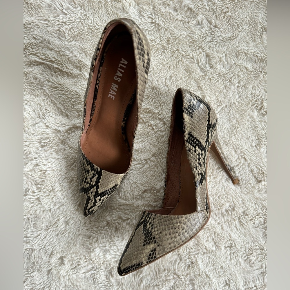 Alias Mae Snakeskin Heels